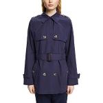 Reduzierte Marineblaue Esprit Mini Trenchcoats kurz mit Gürtel aus Baumwollmischung für Damen Größe M 