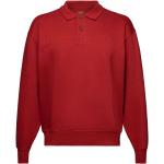 Reduzierte Dunkelrote Langärmelige Esprit Herrensweatshirts aus Baumwollmischung Größe M 