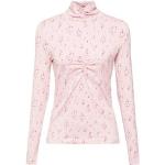 Reduzierte Pinke Langärmelige Esprit Rollkragen Rollkragenshirts aus Baumwolle für Damen Größe XS 