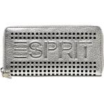 Silberne Esprit Portemonnaies & Wallets mit Reißverschluss aus Rindsleder 