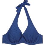 Blaue Esprit Damenbademode mit Meer-Motiv ohne Verschluss Größe M 