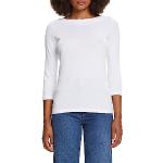 Reduzierte Weiße 3/4-ärmelige Esprit T-Shirts aus Jersey für Damen Größe XS 