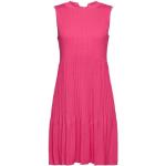 Pinke Ärmellose Esprit Midi Plisseekleider aus Polyamid für Damen Größe XXL für den für den Frühling 