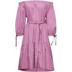 Reduzierte Violette Boho Esprit Mini Schulterfreie Minikleider & kurze Kleider aus Popeline für Damen Größe S 
