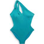 Reduzierte Cyanblaue Esprit One One Shoulder Damenbadeanzüge aus Polyamid Größe S für den für den Sommer 