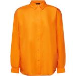 Reduzierte Orange Oversize Esprit Hemdblusen aus Lyocell für Damen Größe S 