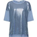 Reduzierte Blaue Esprit Pailletten Shirts für Kinder mit Pailletten aus Viskose 