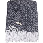 Dunkelblaue Rautenmuster Esprit Decken aus Textil 140x200 