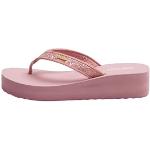 Pinke Esprit Zehentrenner mit Pailletten für Damen Größe 40 für den für den Sommer 