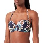 Marineblaue Esprit Neckholder-Bikinis mit Meer-Motiv gepolstert für Damen Größe M 