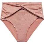 Reduzierte Zimtfarbene Esprit High Waist Bikinihosen mit Glitzer aus Polyamid für Damen Größe S 