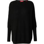 Schwarze Esprit V-Ausschnitt Fledermaus-Pullover für Damen 