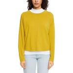 Gelbe Esprit Rundhals-Ausschnitt Rundhals-Pullover für Damen 