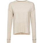 Reduzierte Taupefarbene Langärmelige Esprit Rundhals-Ausschnitt Damensweatshirts aus Baumwolle mit Kapuze Größe XS für den für den Herbst 
