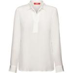Reduzierte Weiße Esprit V-Ausschnitt Festliche Blusen aus Seide für Damen Größe M 