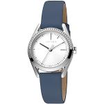 Reduzierte Blaue Esprit Uhrenarmbänder mit Lederarmband für Damen 