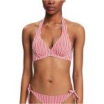 Rote Gestreifte Esprit Neckholder-Bikinis mit Meer-Motiv für Damen Größe M 