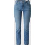 Blaue Esprit Bio Slim Fit Jeans mit Reißverschluss aus Baumwolle für Damen Größe XXL Weite 26, Länge 30 