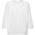 Reduzierte Weiße Bestickte Esprit Festliche Blusen aus Baumwolle für Damen Größe M 