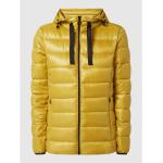 Gelbe Gesteppte Esprit Winterjacken mit Reißverschluss aus Polyester mit Kapuze für Damen Größe XS 