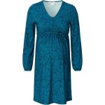 Blaue Langärmelige Esprit Stillkleider aus Viskose für Damen Größe M 