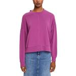 Reduzierte Pinke Unifarbene Esprit Rundhals-Ausschnitt Damensweatshirts aus Baumwolle Größe XL für den für den Herbst 