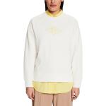 Reduzierte Weiße Esprit Bio Rundhals-Ausschnitt Damensweatshirts aus Baumwolle Größe M 