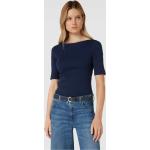 Marineblaue Esprit T-Shirts aus Baumwolle für Damen Größe S 
