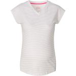 Weiße Gestreifte V-Ausschnitt Umstands-T-Shirts für Damen Größe L für den für den Sommer 