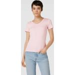 Rosa Esprit V-Ausschnitt T-Shirts aus Baumwolle für Damen Größe L 