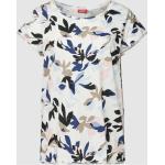 Offwhitefarbene Blumenmuster Casual Esprit T-Shirts aus Baumwolle für Damen Größe M 