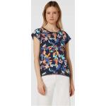 Marineblaue Blumenmuster Casual Esprit T-Shirts aus Baumwolle für Damen Größe S 