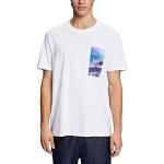 Reduzierte Weiße Esprit T-Shirts aus Baumwolle für Herren Größe XS 