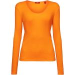 Reduzierte Orange Sportliche Langärmelige Esprit Jerseyshirts aus Jersey Größe XL 