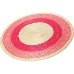 Rote Unifarbene Esprit Runde Jute-Teppiche 100 cm aus Jute schmutzabweisend 