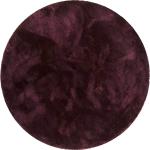 Bordeauxrote Runde Runde Hochflorteppiche 200 cm aus Polyester 