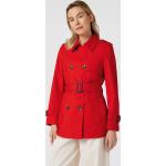Rote Esprit Trenchcoats aus Polyester für Damen Größe XXL für den für den Herbst 