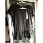 Schwarze Kurzärmelige Esprit Tunika-Blusen für Damen Größe M 