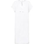 Reduzierte Weiße Esprit Tunika-Kleider mit Quasten aus Baumwolle für Damen Größe S 