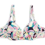 Reduzierte Marineblaue Blumenmuster Esprit Bikini-Tops aus Polyamid gepolstert für Damen 