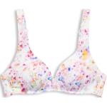 Reduzierte Cyanblaue Blumenmuster Esprit Bikini-Tops aus Polyamid gepolstert für Damen Größe S für den für den Sommer 