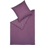 Auberginefarbene Esprit Bettwäsche Sets & Bettwäsche Garnituren mit Reißverschluss aus Flanell 135x200 2-teilig 
