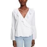 Reduzierte Weiße Esprit Festliche Blusen mit Rüschen aus Baumwolle für Damen Größe XL 