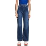 Blaue Esprit Straight Leg Jeans mit Reißverschluss aus Baumwolle für Damen Weite 25 