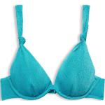Reduzierte Cyanblaue Esprit Bikini-Tops mit Glitzer aus Polyamid für Damen für den für den Sommer 