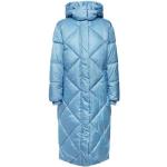 Reduzierte Blaue Rauten Esprit Collection Maxi Damensteppmäntel & Damenpuffercoats aus Polyester Größe M für den für den Herbst 