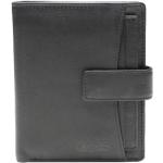 Schwarze Brieftaschen aus Leder mit RFID-Schutz für Herren 