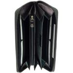Schwarze Elegante Esquire Damenportemonnaies & Damenwallets mit Reißverschluss aus Leder 