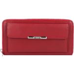 Reduzierte Rote Elegante Esquire RFID Damenportemonnaies & Damenwallets aus Leder 