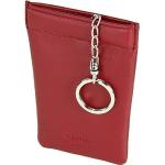 Rote Esquire Logo Damenschlüsseletuis & Damenschlüsseltaschen aus Nappaleder 